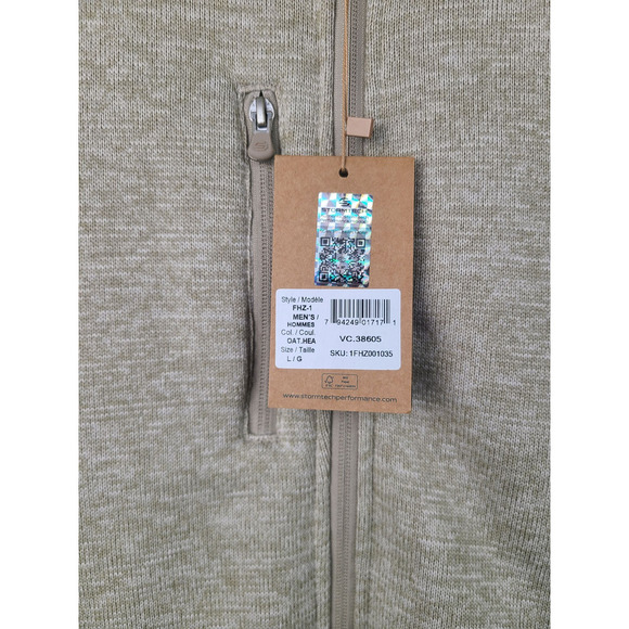 Stormtech Avalanche Men's Full Zip Fleece Jacket Oatmeal Heather Size Large NWT - Picture 3 of 7